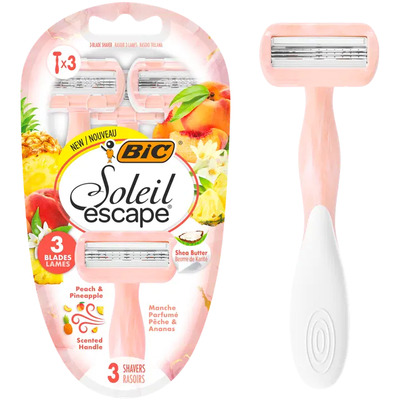 Raseerija Bic Soleil Escape virsik 5-tera 3tk