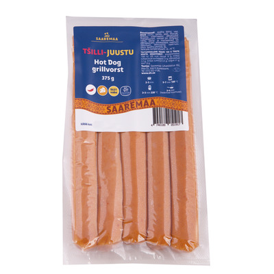 SAAREMAA Tšilli-juustu hot dog grillvorst 375g