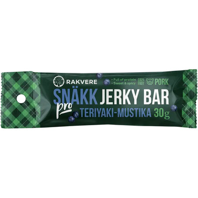 Rakvere SNÄKK pro Teriyaki-mustika jerky bar 30 g