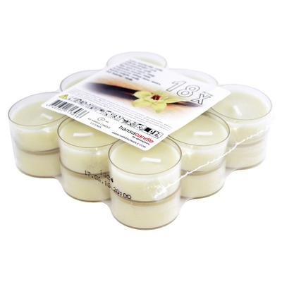 HANSA CANDLE Lõhnateeküünal 4h 18tk (vanilje)