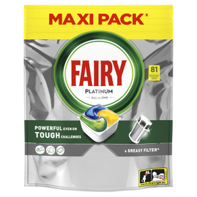 Nõudepesumasina kapslid Platinum Lemon, FAIRY, 81 tk