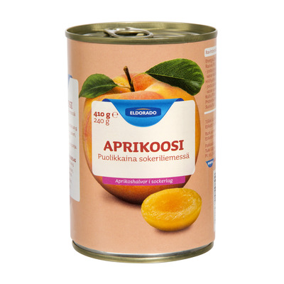ELDORADO Poolikud aprikoosid suhkruleemes 410g