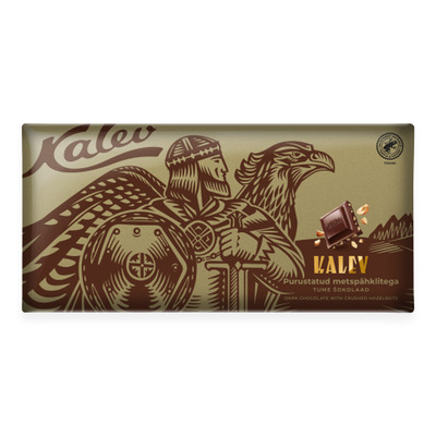 Tume šokolaad purustatud metspähklitega Kalev 270g