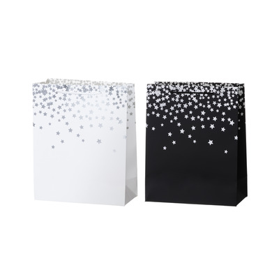 WINTERIA Kinkekott sangadega 32x26x12cm (2 värvi, tähtedega)