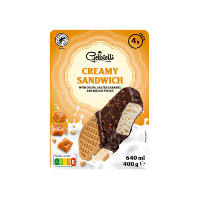 GELATELLI Jäätis soolatud karamelli ja küpsisega