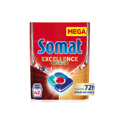 Nõudepes.tab.SOMAT Exc.Premium 5in1 42tk