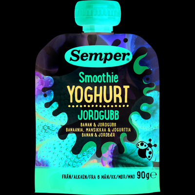 SEMPER Banaani-maasika smuuti jogurtiga 90g (6+)