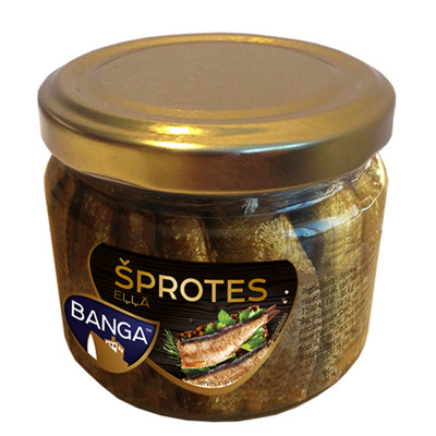 BANGA Sprotid õlis 250g(klaas)