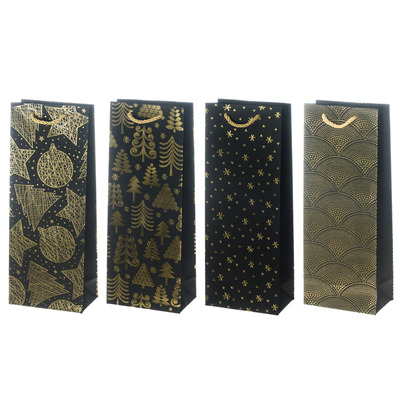 Pudelikott sangadega 36x14x8,5cm (must/kuld)