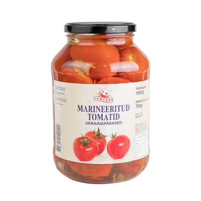 SUNFOOD Marineeritud tomatid ukrainapärased  1,5kg
