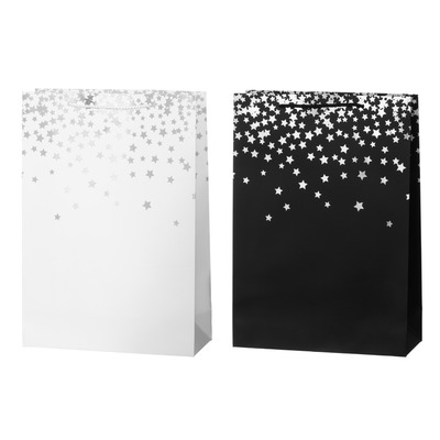 WINTERIA Kinkekott sangadega 44x31x12cm (2 värvi, tähtedega)