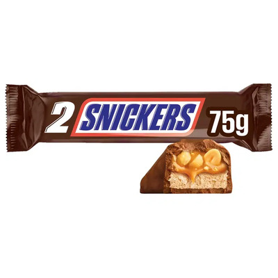 Snickers 2-pakk 75g Kingsize šokolaadibatoon