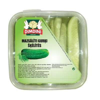 Kergelt soolatud kurgid 500g viilutatud