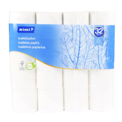 Tualettpaber Rimi 32 rulli, 3 kihiline, 140 lehte