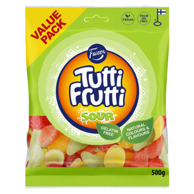 Kummikommid Sour Tutti Frutti 500g