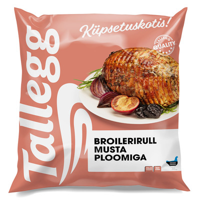 TALLEGG Broilerirull musta ploomiga kg (ca 1,3kg)