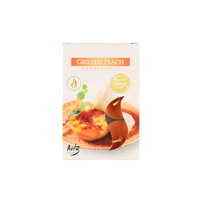 Lõhnateeküünlad Grilled Peach 3-4h 6tk