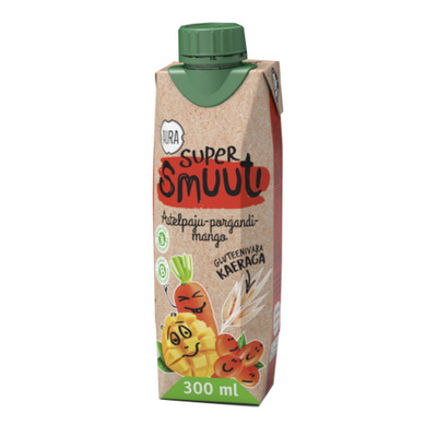 Supersmuuti Aura astelpaju-porgandi-mango 0,3l
