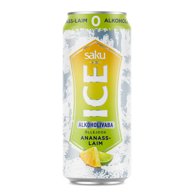 SAKU On Ice alkoholivaba Ananass-laim 50cl (purk)