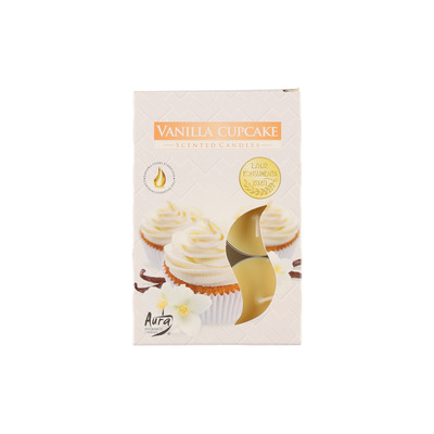 Lõhnateeküünlad Vanilla Cupcake 3-4h 6tk