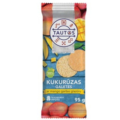 Tautas Maisivahvlid mangokattega 95g