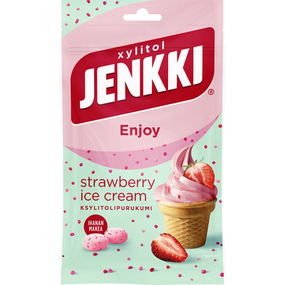 JENKKI Strawberry Ice Cream xylitol 70g (kott)