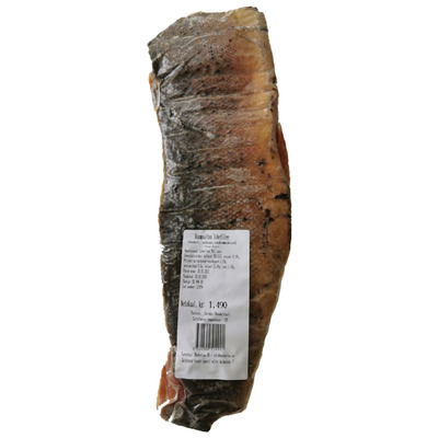 Kuumsuitsu lõhefilee nahaga duubel kg(ca 1-3,5kg,vaakum,külm
