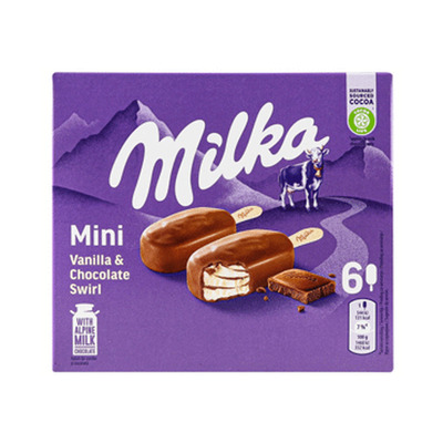 Jäätis MILKA mini multipakk pulk 6x37g