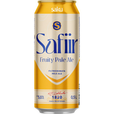 SAKU õlu Safiir Fruity Pale Ale hele 5,2% 50cl (purk)