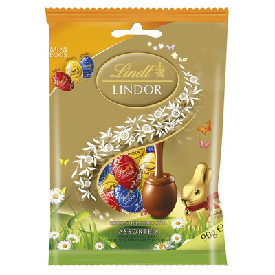 LINDOR Šokolaadiassortii Lihavõttemunad 90g