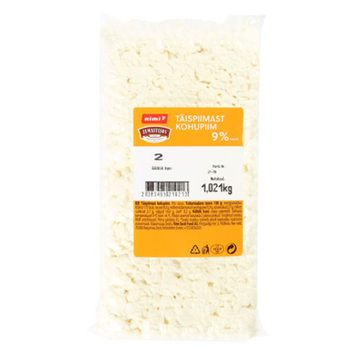 Kohupiim täispiimast 9% Rimi kg