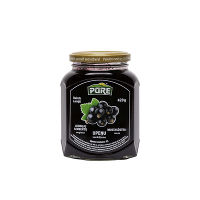 PURE Mustasõstramoos 420g