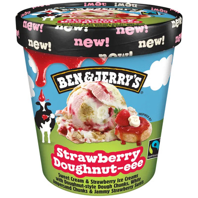 Jäätis Strawberry Doughnut-eee, BEN & JERRY'S, 393 g