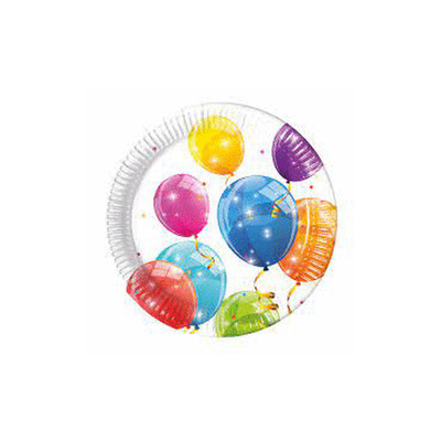 Papptaldrikud FSC Balloons, 20cm, 8tk