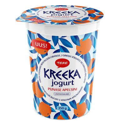 TERE Kreeka jogurt punase apelsini 350g(laktoosivaba)