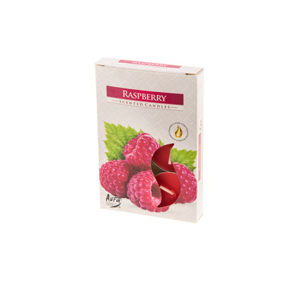 Lõhnateeküünlad Rasberry 3-4h 6tk