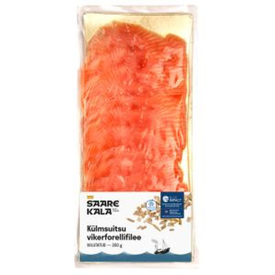 Külmsuitsu vikerforellifilee viilutatud, SAARE KALA, 350 g