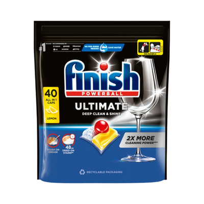Nõudepesumasina pesukapslid Finish Ultimate sidrunilõhnalised 40tk