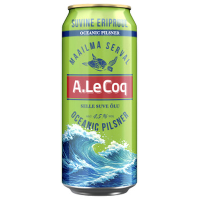 A.Le Coq Oceanic Pilsner 4.5% 0.5L prk