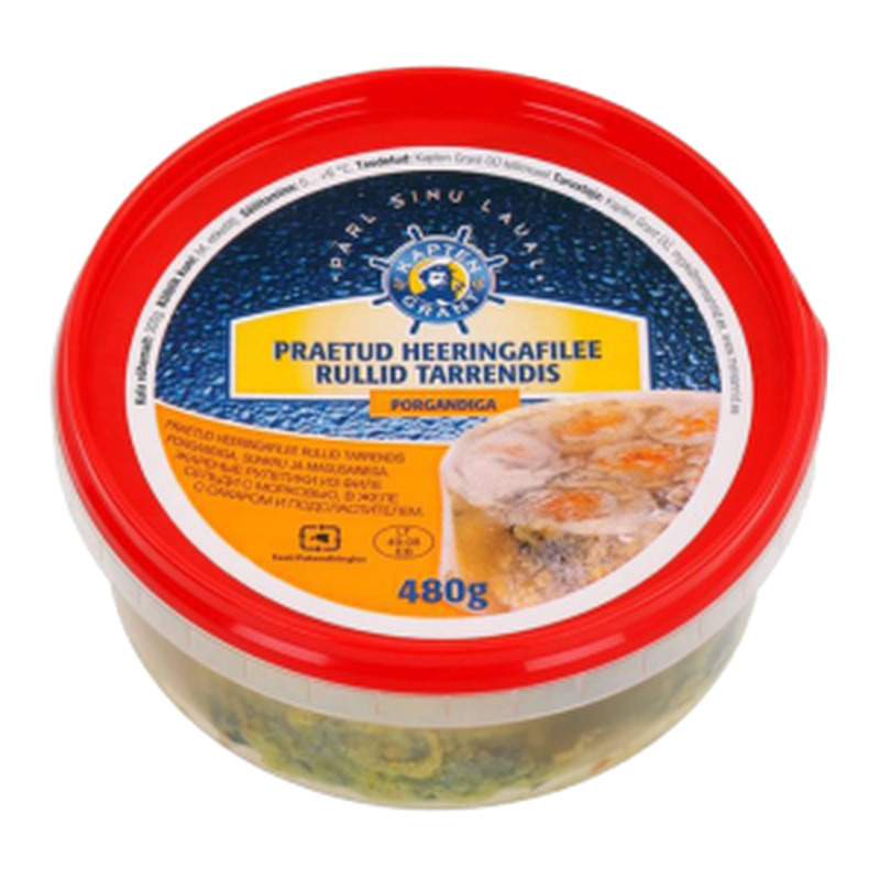 Praetud heeringarullid tarrendis, KAPTEN GRANT, 480 g