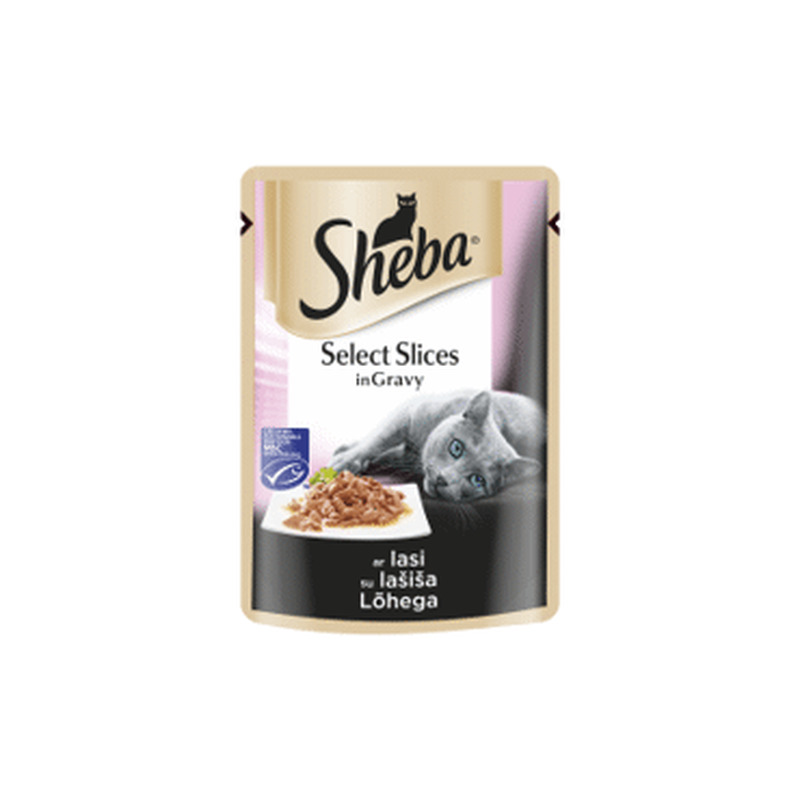Kiisueine SHEBA lõhega, kastmes 85g