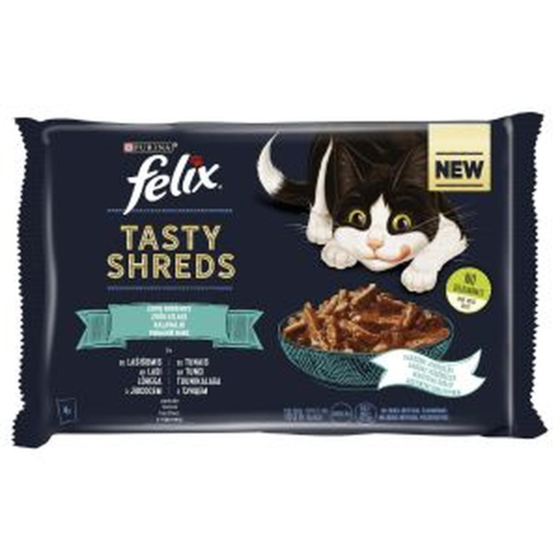 Kassieine kalavalik Tasty Shreds, FELIX, 4x80g