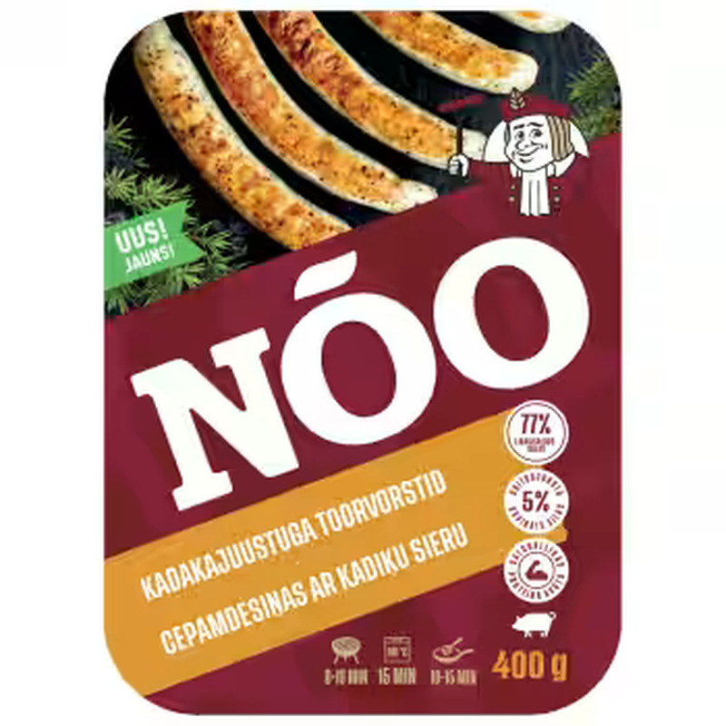 Nõo Kadakajuustuga Toorvorstid 400g