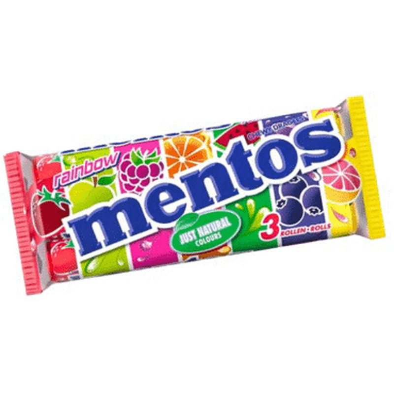 Nätsukomm Trio Rainbow MENTOS 3x37.5g