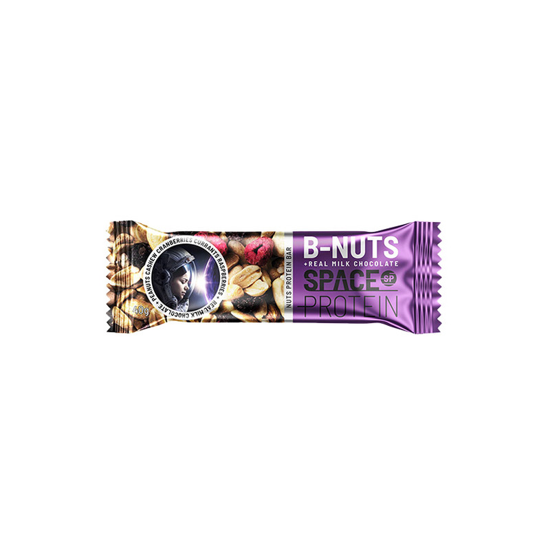 Space Protein B-Nuts pähklite ja marjade proteiinibatoon 40g