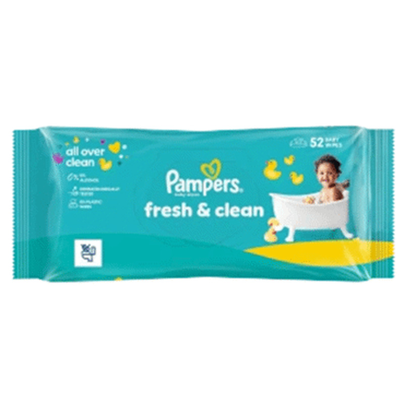 Niisk.salvrätik.PAMPERS Fresh Clean 52tk