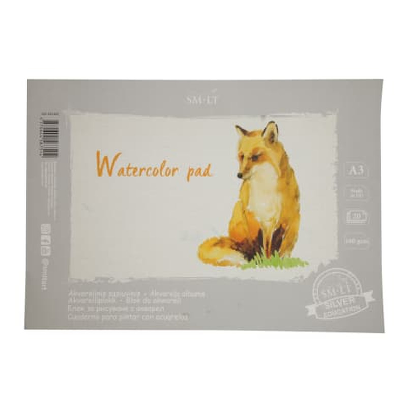 Akvarelliplokk A3 20 Lehte, 160 gsm värv ja kujundus võivad erineda