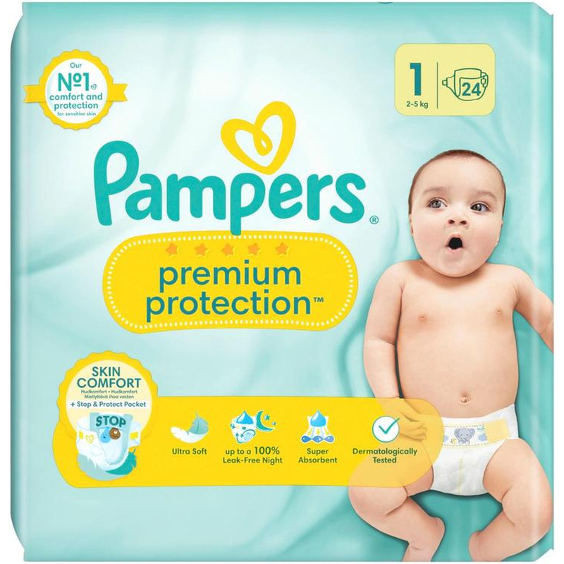 PAMPERS NEW BABY 1 24tk 2-5kg