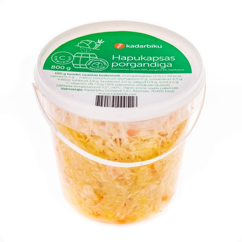 Hapukapsas, KADARBIKU KÖÖGIVILI, 800 g