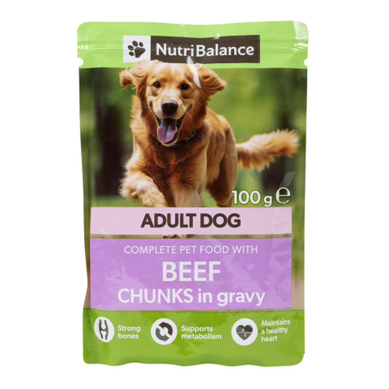 Täissööt koertele Nutribalance veiselihaga 100g